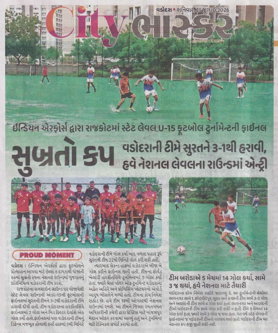 Winner of Subroto Cup